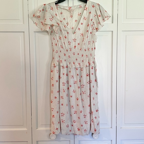 Rebecca Taylor $395 Maui flower smocked dress size medium - Picture 3 of 5